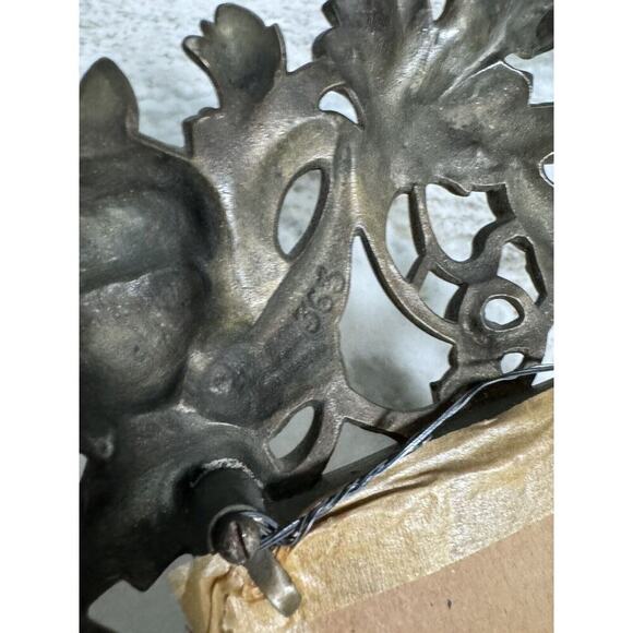 Antique Victorian Heavy Brass Art Nouveau Angels Cherubs Picture Frame Stand - Picture 8 of 8